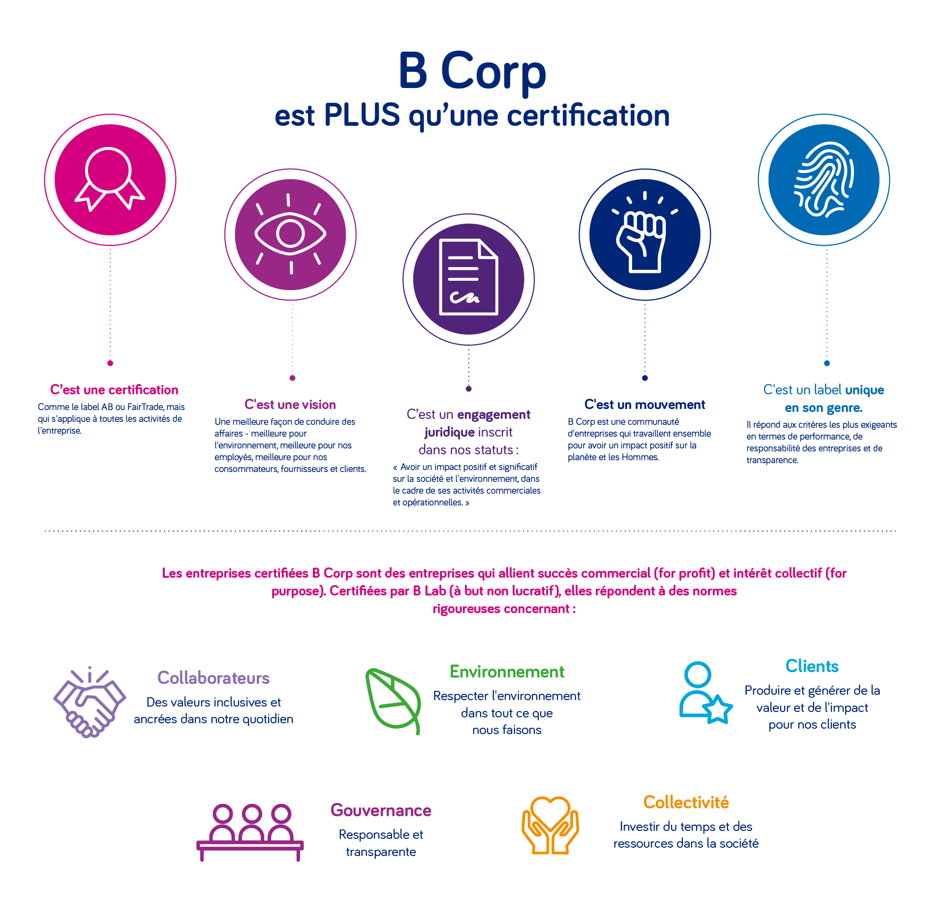 Qu'est-ce que la certification B Corp ? - infographie