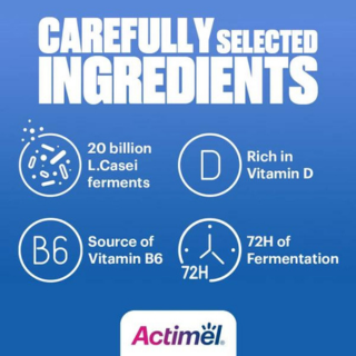Carefully selected ingredients : 20 billion L.Casei ferments, Rich in Vitamin D, Source of Vitamin B6, 72H of fermentation