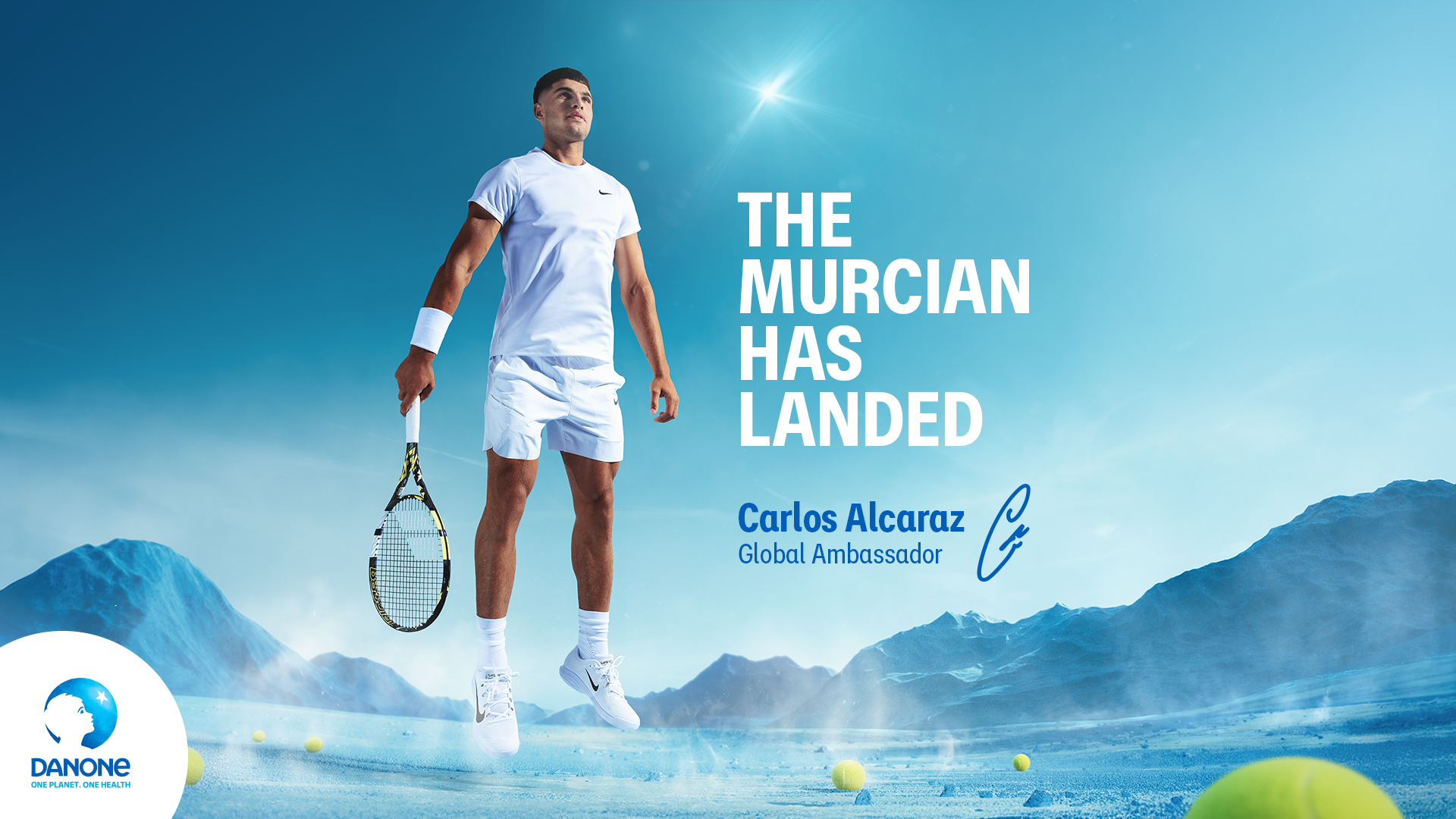 Carlos Alcaraz devient ambassadeur mondial de Danone pour inspirer les generations futures par le sport et la nutrition