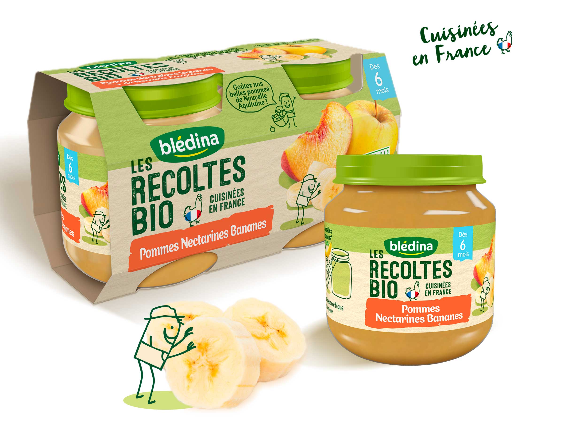 Bledina Les Recoltes Bio goût Banane Bledina Les Recoltes Bio goût Banane