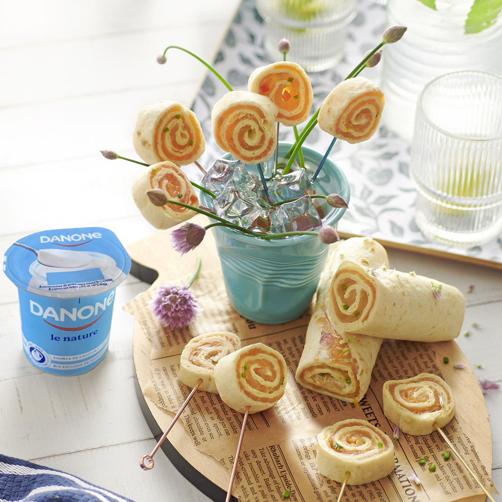 Roulés au saumon et tomate