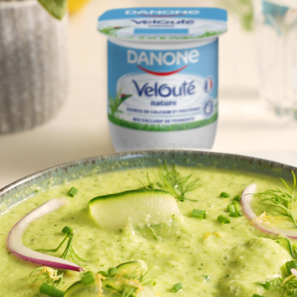 Gaspacho au concombre et au yaourt