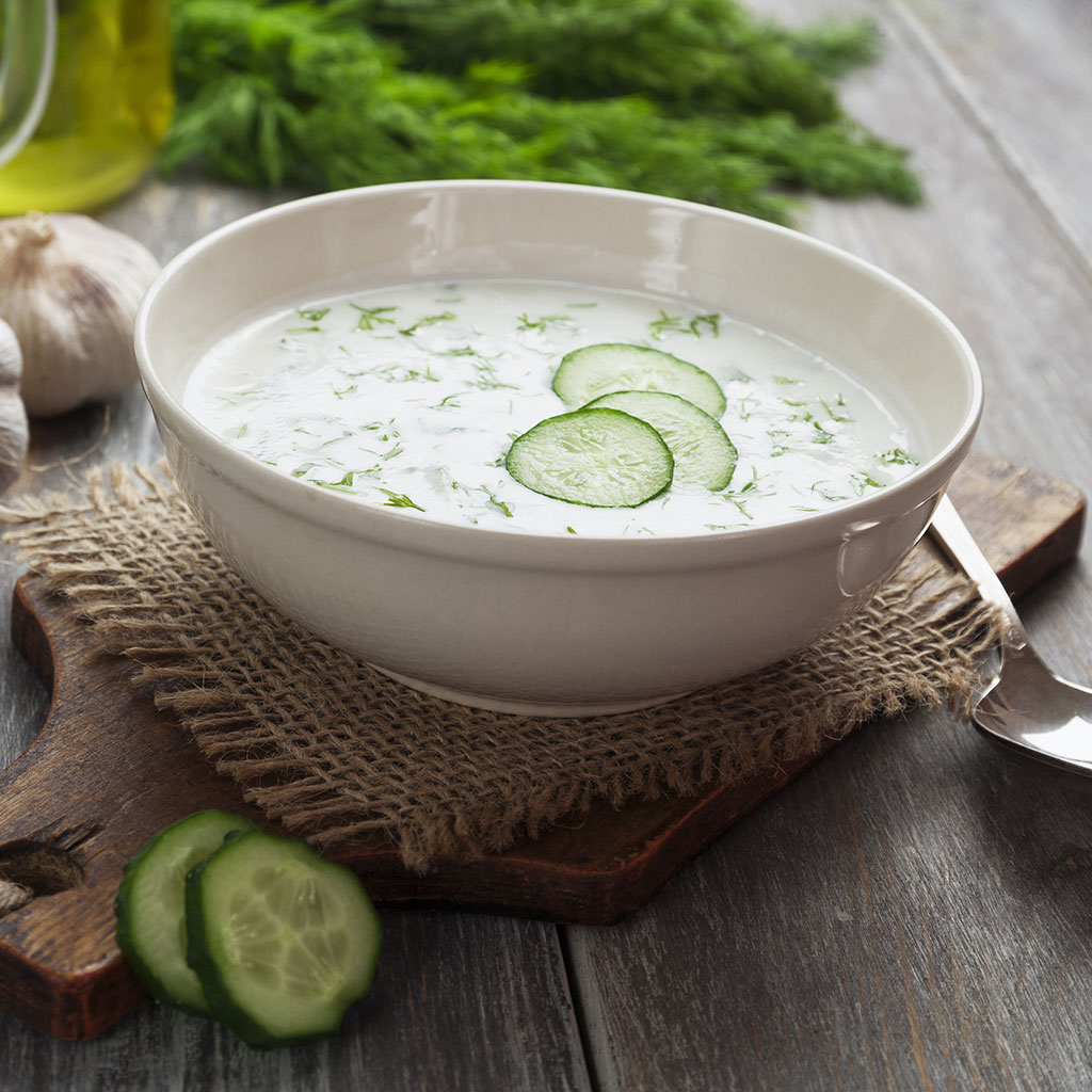 Soupe froide de concombre